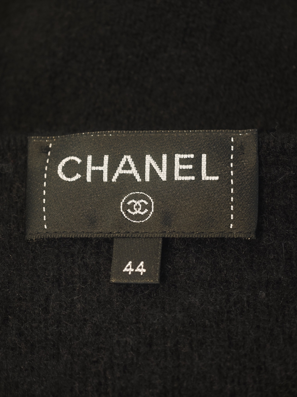 Chanel Black Double-Breasted Knit Jacket - Picture 11 of 12